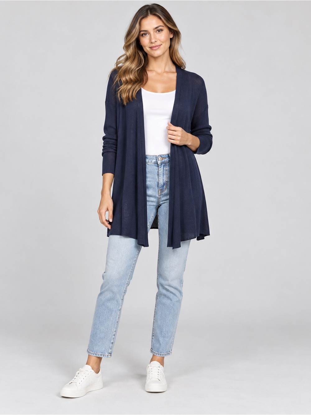 Talbots Navy Open-Front Women’s Cardigan
